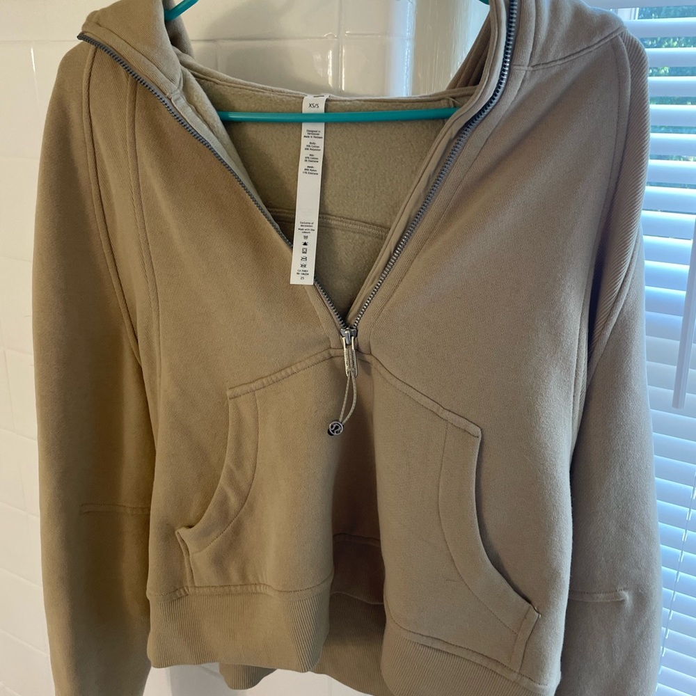 oversized scuba half zip XS/S in trench